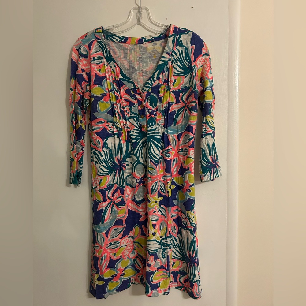Lilly Pulitzer Multicolor Floral V-Neck Dress